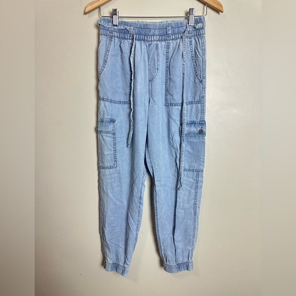 DD77 Size XS Light Blue Cargo Jogger Pants